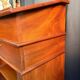 Wooden writing desk with storage, vintage 1950s.