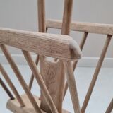 Brutalist art-popular magazine holder in solid wood