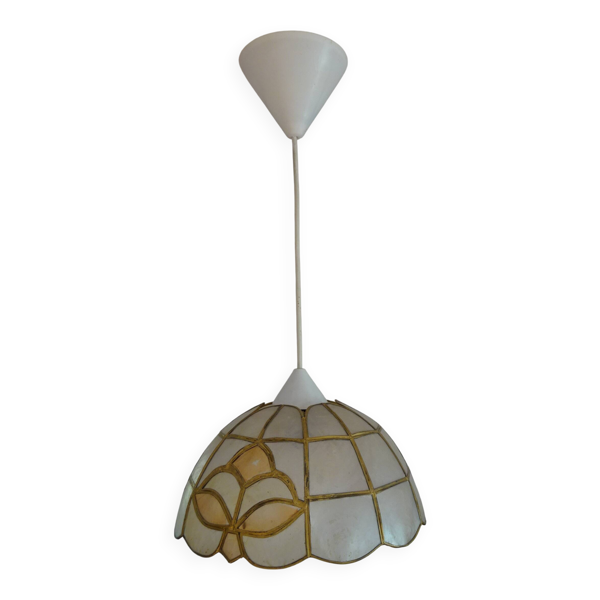 Mosaic mother-of-pearl pendant