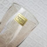 Set of 4 smoked glasses luminarc france vintage