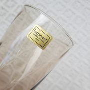 Set of 4 smoked glasses luminarc france vintage