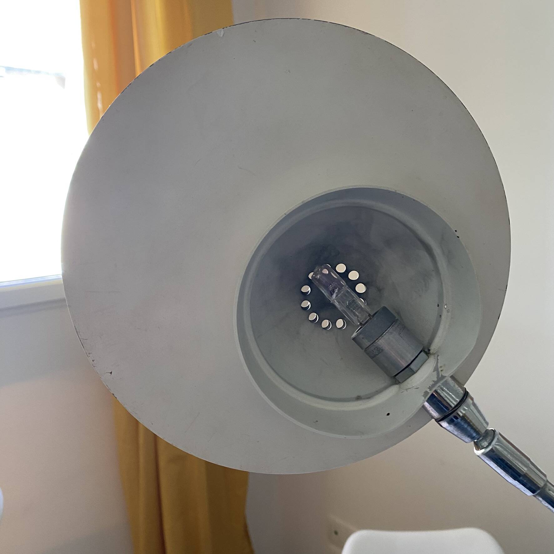 Aluminor chrome balance desk lamp in Space Age style