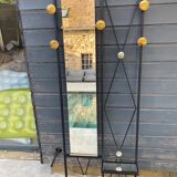 Wardrobe, wall-mounted coat rack, 1950s