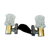 Targetti Sankey wall lamps in gilded brass, 1970's, Italy