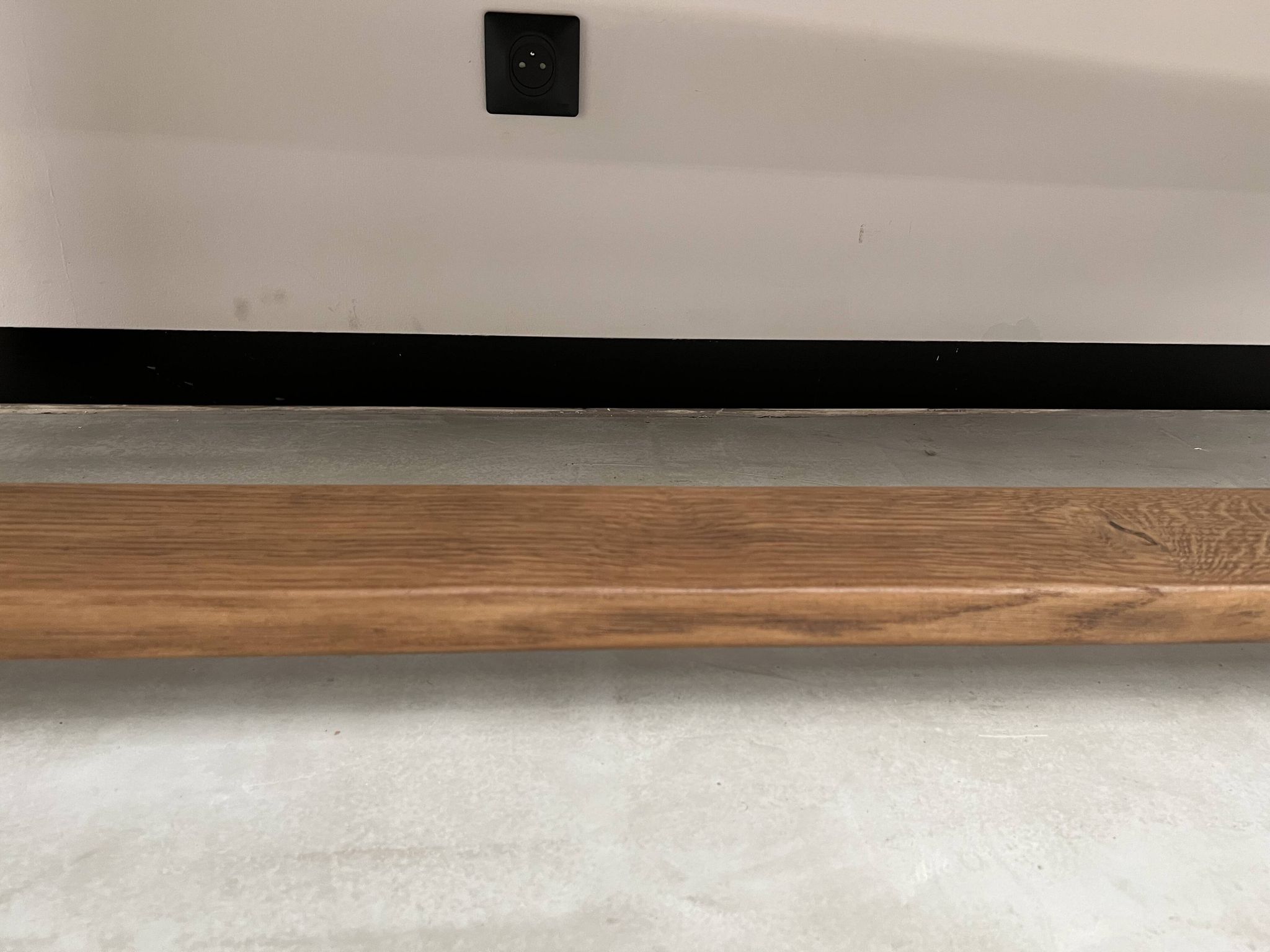 Large solid oak farm table with its extensions, 1950s