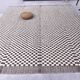 9x10 Checkered Brown White Moroccan Rug, 268x298Cm