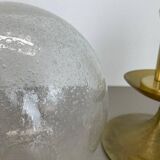 Large Hollywood Regency brass globe table lamp, Italy 1970s