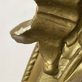 Miroir ancien ovale doré – style Louis XVI avec nœud ruban