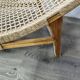 Woven teak sun lounger/ deck chair