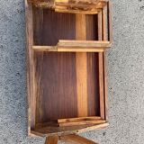 Modernist wooden desk with compass feet 1950