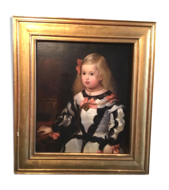 Portrait de l’infante Marguerite reproduction ancienne du XIX eme