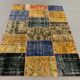 Distressed vintage turkish patchwork rug 178x133 cm wool medium