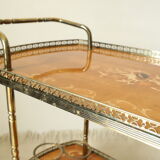 Desserte bar vintage in mahogany marquetry
