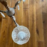 Lustre ancien bronze vintage pampilles