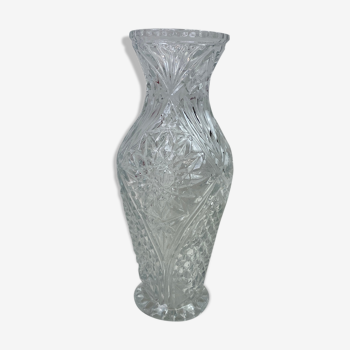 22cm moulded glass vase
