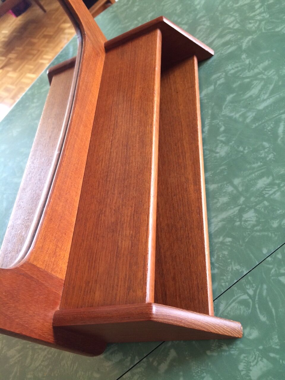 Scandinavian mirror with shelf  35x67cm