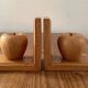 Pair of vintage wooden bookends