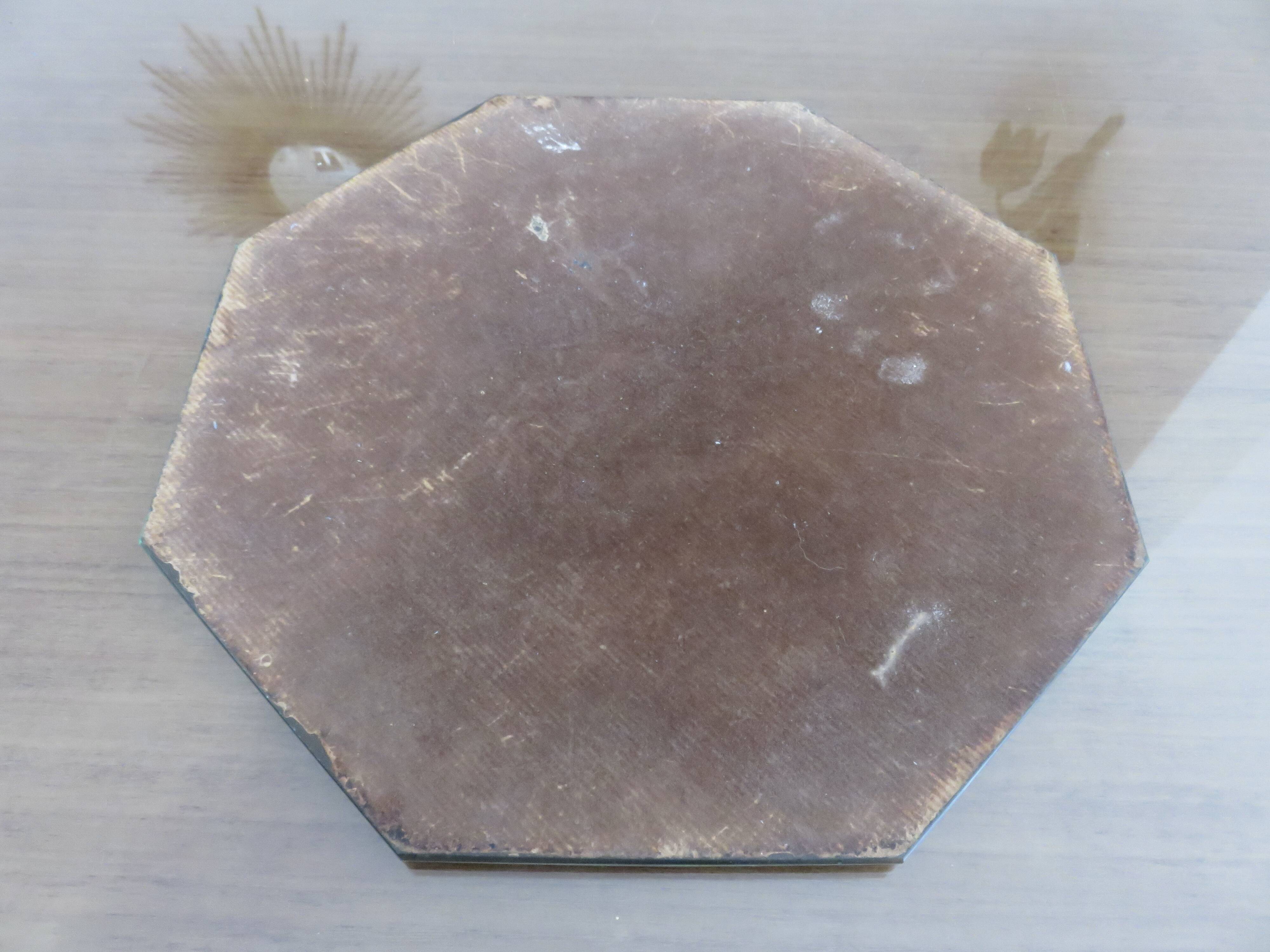 Miroir octogonal biseauté, années 40-50