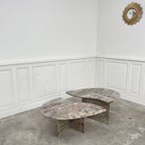 Table basse "Grain de café" en marbre, 1970