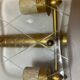 Italian Brass Glass Sconces 1950’s