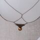 Opaline and brass mid-century caged pendant