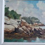 SESTON Paul Oil on Canvas Representing the Wild Coast circa 1950