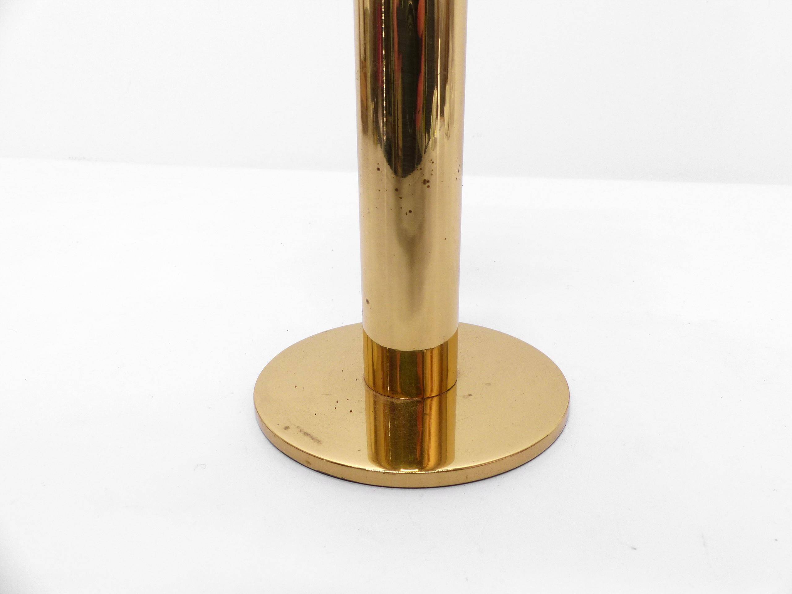 Hans-Agne Jakobsson Markaryd L 10232 Amber Glass Candle Holder 1960