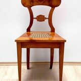 Biedermeier Board Chairs in Cherry Veneer and Mesh, Vienna, 1830s, Set of 6