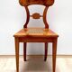Chaises de salle à manger Biedermeier en placage de cerisier et en maille, Vienne, années 1830, ensemble de 6