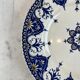 Lot of 6 flat plates, ironstone Sarreguemines Cluny.