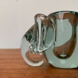 Vintage handmade African glass animal candle holders from Ngwenya Glass, set of 2.