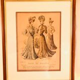 Peinture : Gravé « style français 19e siècle ».
