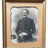 Framed photograph of a soldier