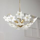 Vintage Italian Murano Glass Flower Chandelier