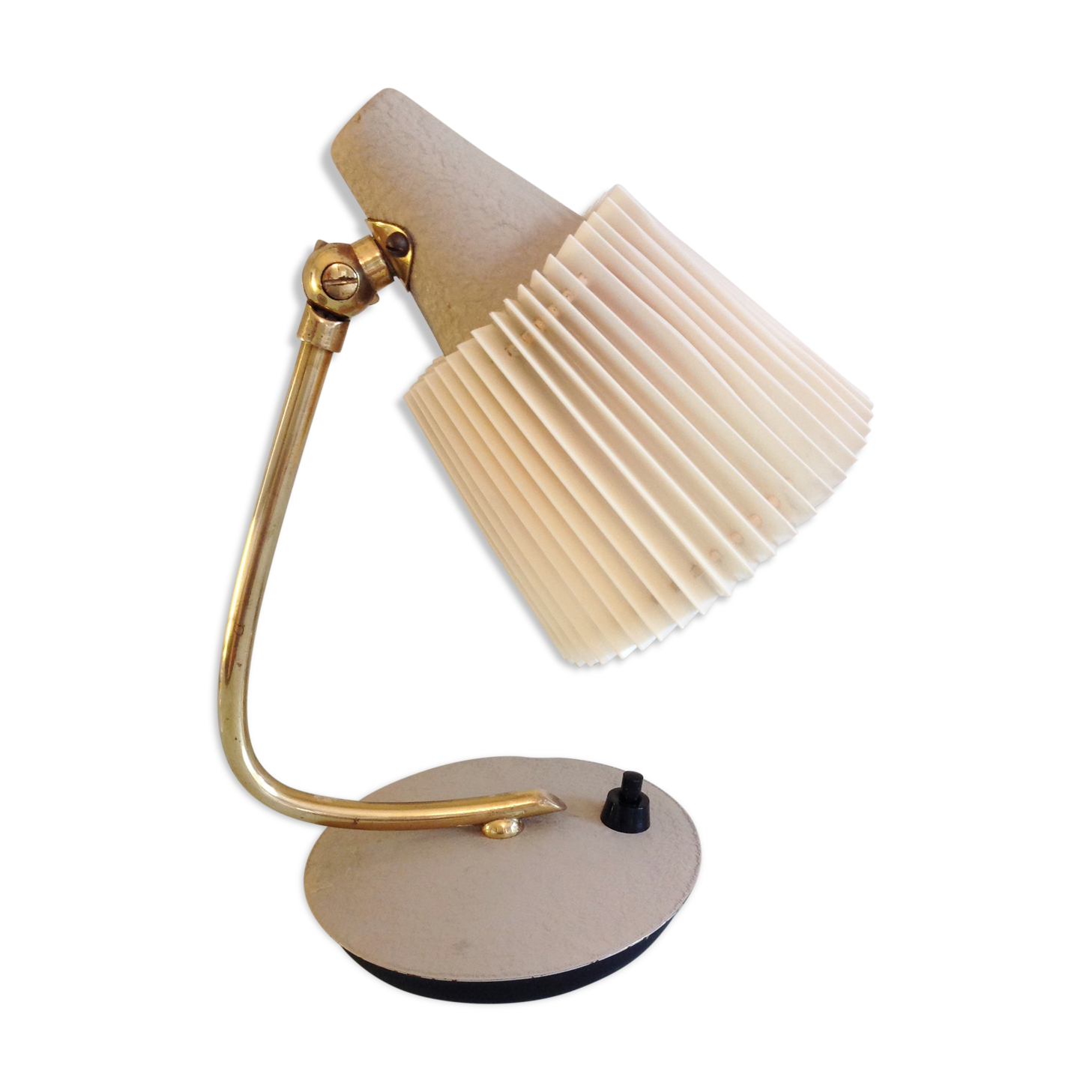 Bedside lamp with pleated day blinds, vintage 60