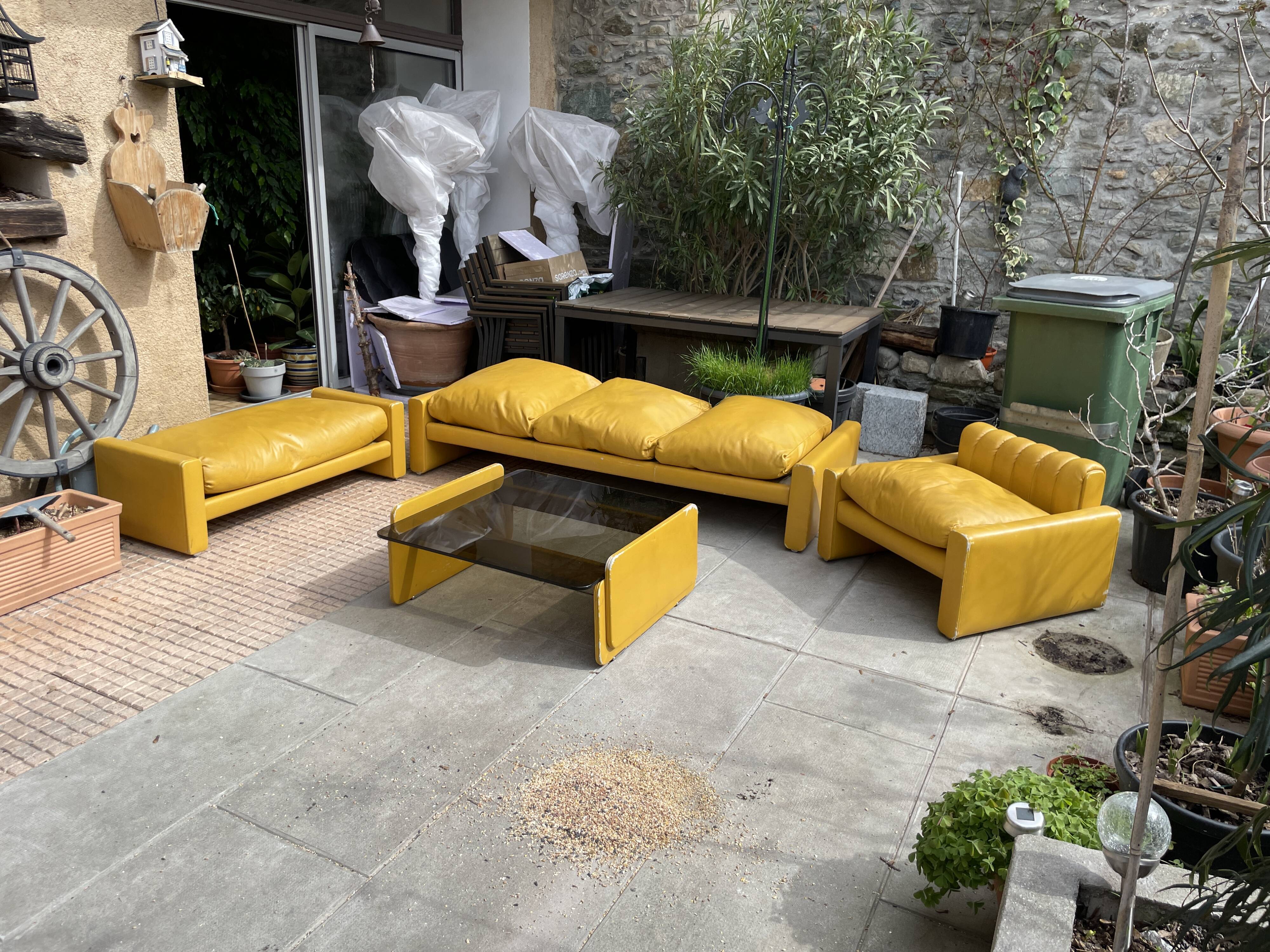 Vintage sofa set 70 Poltrona Frau