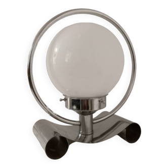 Table lamp 70s glass chrome