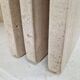 Italian 1980s Grooved Travertine Nesting Tables – Set of 3