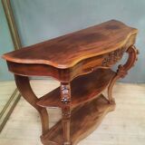 19th century Louis XV style console table in veneer wood