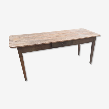 Large table 181 cm of cherry and oak farm