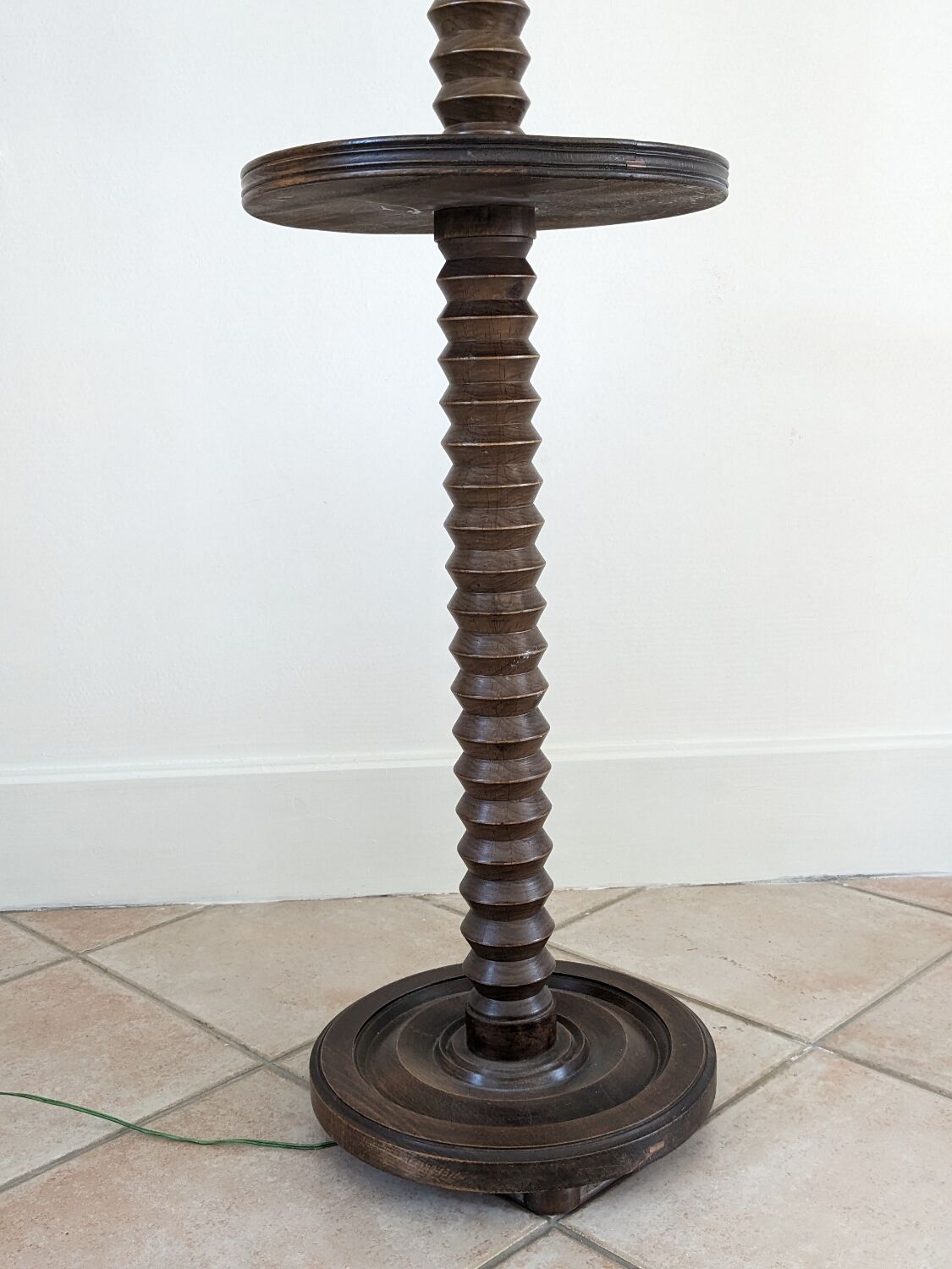 Wooden floor lamp turned 40s