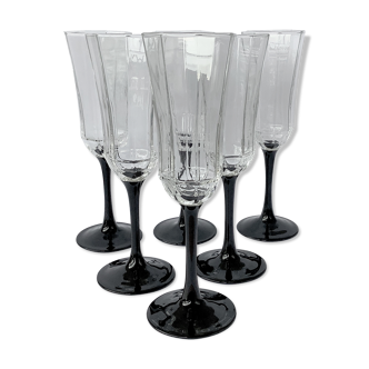 Flûtes à champagne Luminarc Octime style art déco