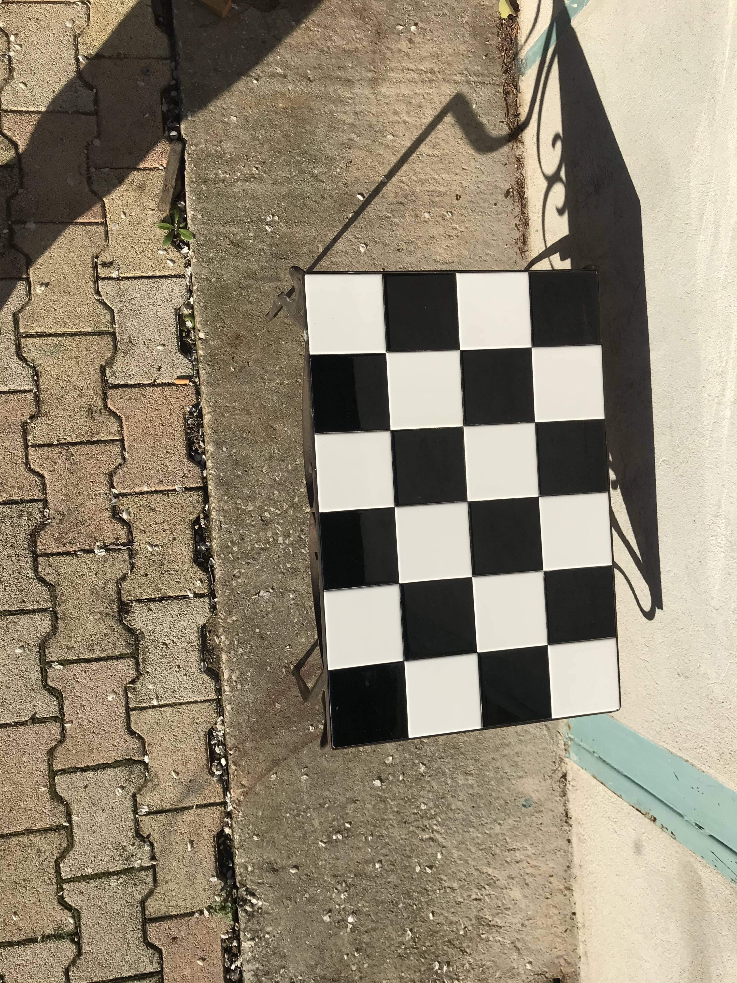 Wrought iron coffee table