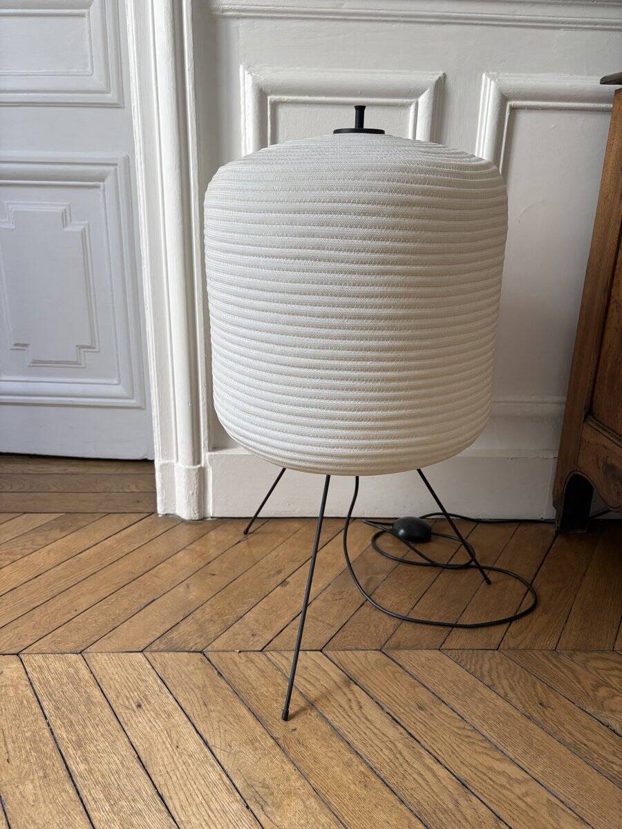 Large table lamp - woven cord shade