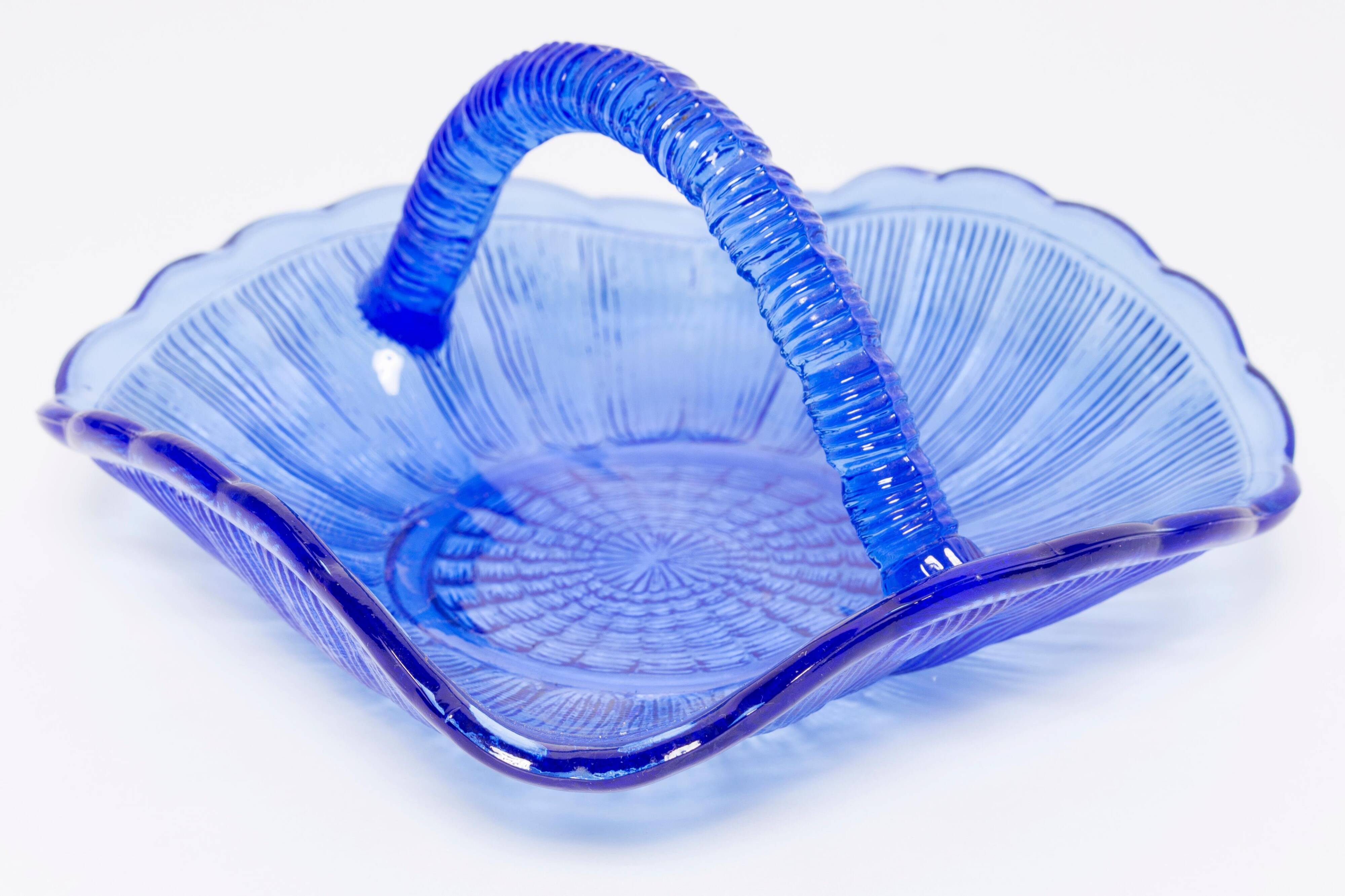 Vintage Blue Decorative Glass Bowl, Drost, Europe, 1960s