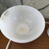 alabaster table lamp with alabaster globe Italy 1950-60