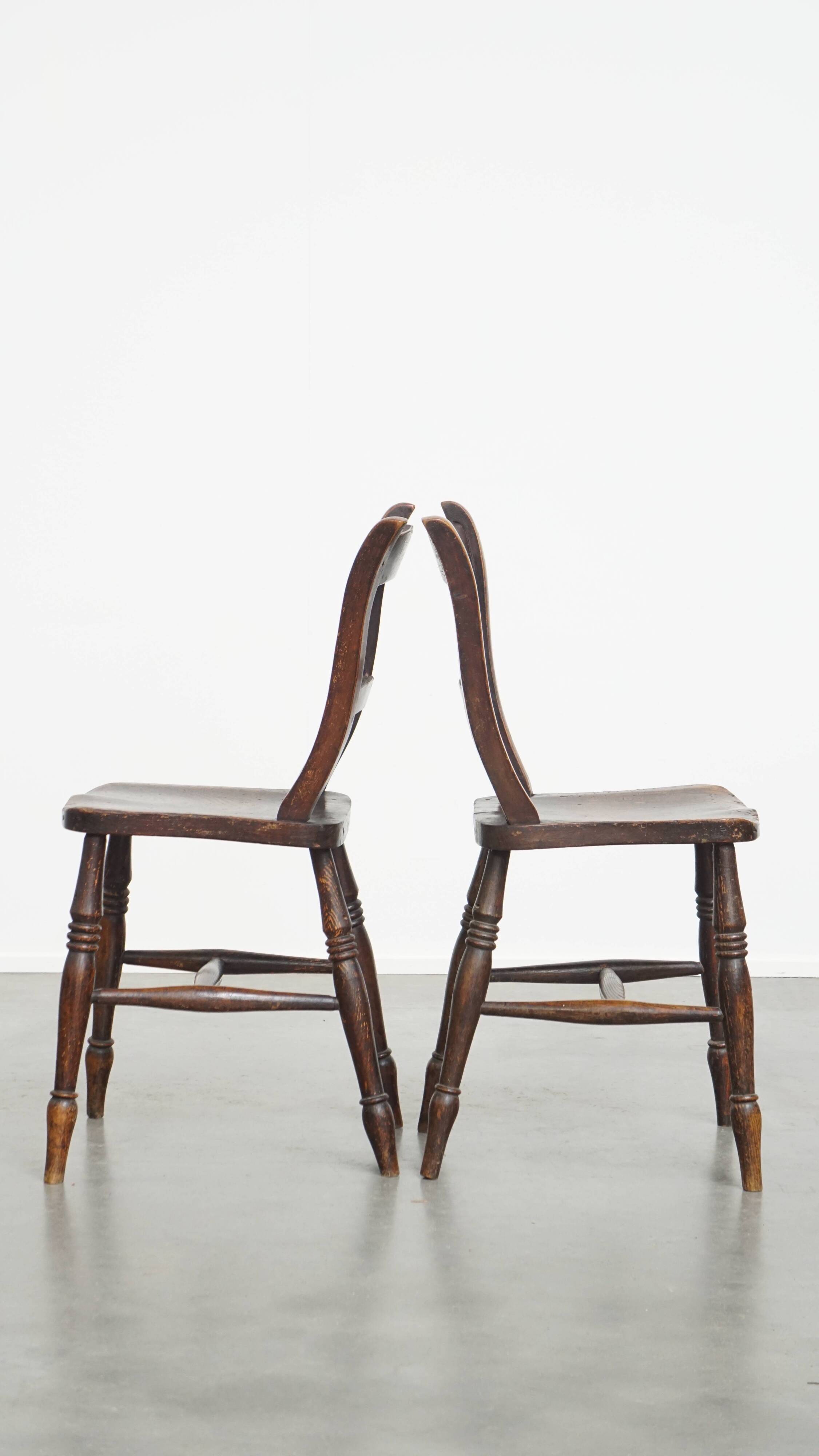 Set of 6 Antique English Oxford Dining/Kitchen Chairs