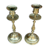 Brass candle holders XIXth