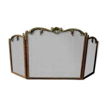 Brass fireplace screen in Louis XV style