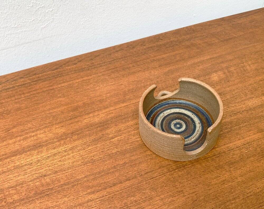 Mid-Century Danish Studio Pottery Candleholder by Kate and Klaus Friederichsen for Finke Keramik, 1970s